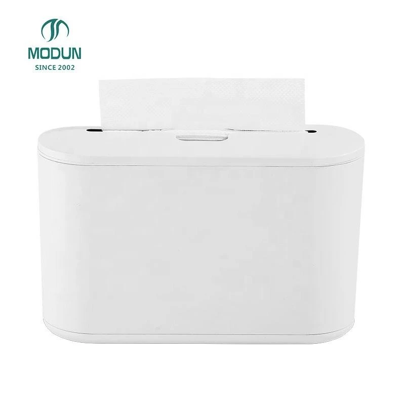 Moderna scatola per fazzoletti da terra con dispenser di asciugamani di carta multipiega in plastica per uso alberghiero o domestico 5857W