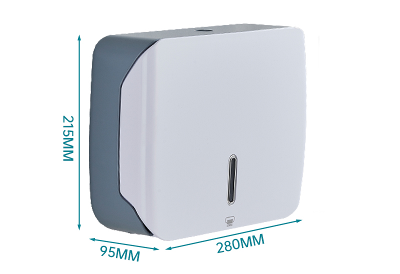 Porta asciugamani interfogliati piegati a C piegati a Z Dispenser di asciugamani di carta con serratura in plastica Design tradizionale a parete per uso domestico e alberghiero 3010