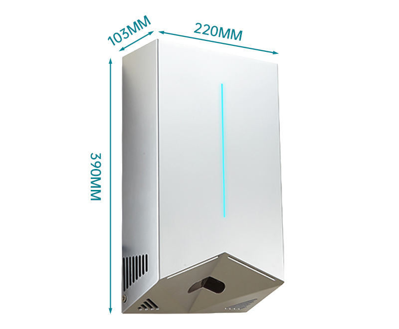 Asciugamani Jetblade in plastica a doppio lato Asciugamani automatico ad alta velocità per WC Asciugamani elettrico Airblade V per bagno