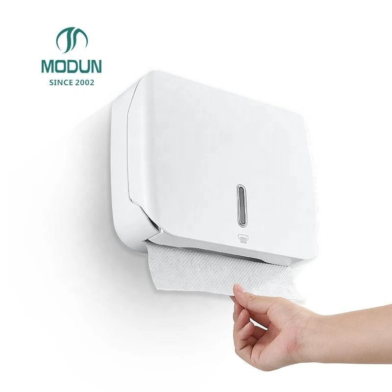Porta asciugamani interfogliati piegati a C piegati a Z Dispenser di asciugamani di carta con serratura in plastica Design tradizionale a parete per uso domestico e alberghiero 3010
