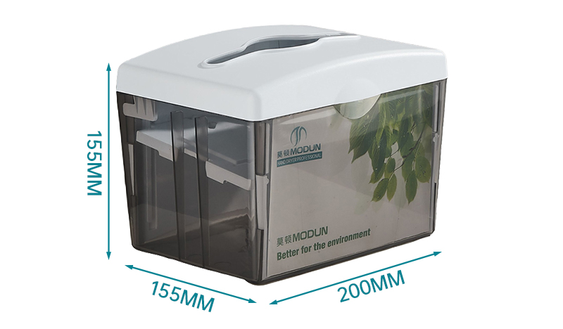 Dispenser di tovaglioli piegati a Z da banco moderno in plastica nera trasparente per uso alberghiero 5817G